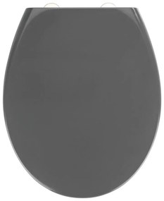 Sedile per wc grigio scuro con chiusura facilitata , 44,5 x 37,5 cm Samos - Wenko