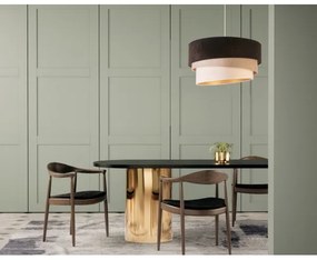 Duolla - Lampadario a sospensione con filo DEVON 1xE27/40W/230V diametro 45 cm nero/beige