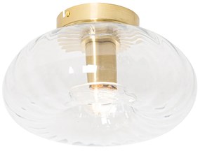 Plafoniera smart oro con vetro incl. Wifi P45 - Ayesha