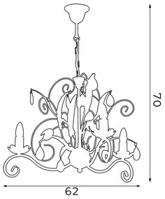 Lampadario LUCE 3xE14/60W/230V