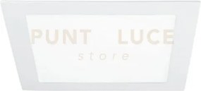 Incasso led flap bianco in alluminio 18w 1980lm 4000k 22,5x22,5x1,8...