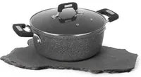 Casseruola New Petra Dark da 26 cm, con coperchio