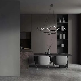 Lampadario LED sospeso su cavo PETRA LED/58W/230V 4000K nero