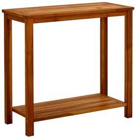 Tavolo Consolle Da Giardino 80x35x75cm Legno Massello Di Acacia /