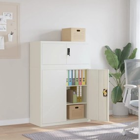 Armadio Classificatore Bianco 90x40x130 Cm İn Acciaio /