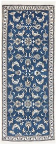 Nain Tappeto persiano 80x200 Blu (Iran) Annodato A Mano