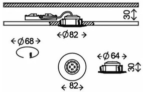 Briloner 8312-019 - Lampada da incasso per bagno LED/5W/230V IP23