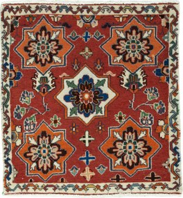 Shiraz Tappeto 60 x 60 Rosso (Iran) Annodato A Mano