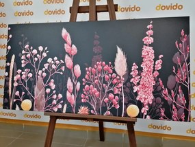 Quadro su tela – Variazione di erba in rosa