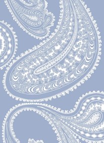 Cole & Son Carta da parati Rajapur - White on Dark Blue