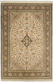 Cashmere Silk Tappeto 190x130 Beige (Indian) Annodato A Mano
