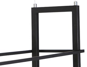 Lampada a sospensione intelligente nera con legno e mensola 4 luci incl. Wifi A60 - Cage Rack