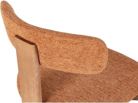 Sedie da pranzo in set color mattone in imbottito 2 pz Nadia – MOME