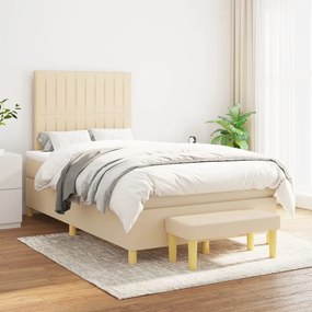 Giroletto A Molle Con Materasso Crema 120x200 Cm İn Tessuto /