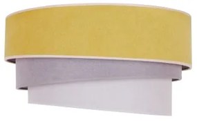 Duolla - Lampadario a sospensione con filo TRIO 1xE27/15W/230V diametro 45 cm giallo/grigio/bianco