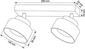 Brilagi - Faretto AURA LUX 2xGX53/30W/230V nero/fumé