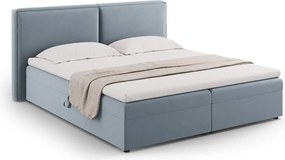 Letto boxspring azzurro con contenitore 180x200 cm Arendal - Cosmopolitan Design