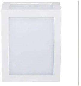 Applique Lampada Led Da Muro Parete a Lanterna 12W 3000K Carcassa Bianca IP65 360 Gradi SKU-8334