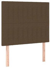 Testiera 2 pz marrone scuro 90x5x78/88 cm in tessuto
