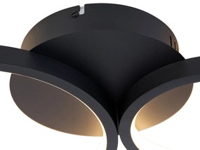 Plafoniera nera inclusa LED dimmerabile a 3 livelli - Lupolo