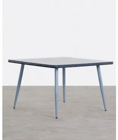 Tavolo da Esterni Quadrato in Alluminio e Vetro Temperato (120X120 - The Masie