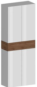 Armadio Scarpiera SAVONA 4 Ante e Ribalta - Bianco Lucido/Rovere Wotan, Moderna e Capiente