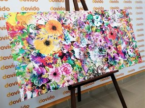 Quadro su tela – Fiori multicolori
