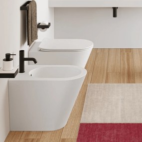 Bidet a Terra Ceramica Cielo Bianco Lucido "Mare"