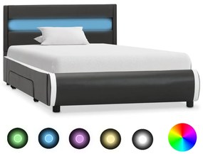 Giroletto Con Led Antracite İn Similpelle 90x200 Cm /