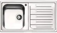 Lavello Cucina 1 Vasca 86x50 cm in Acciaio Inox Apell Melodia Gocciolatoio Destro