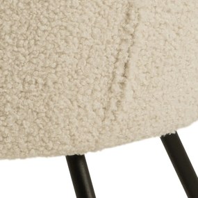 Poltrona in lana artificiale bianco crema Center - Actona