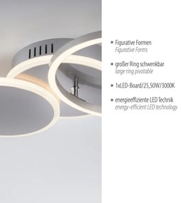 Leuchten Direkt 14116-55 - Plafoniera LED  LED/25,5W/230V cromo opaco