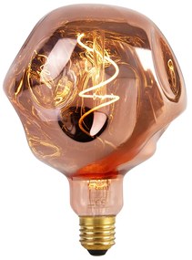 Lampadina LED dimmerabile E27 G125 rosa 4W 70lm 1800K