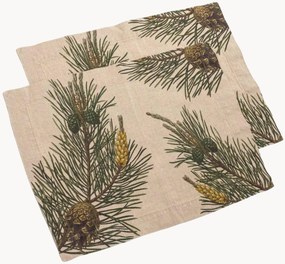 Set di 2 tovagliette in lino Pine