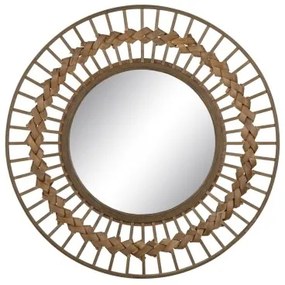 Specchio da parete Naturale 80 x 3 x 80 cm Bambù