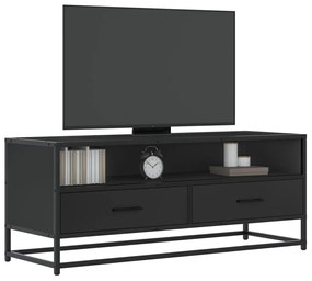 Mobile Porta Tv Nero 180x30x50cm İn Truciolato E Metallo /
