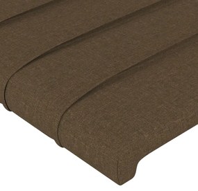 Testiere 4 pz marrone scuro 72x5x78/88 cm in tessuto