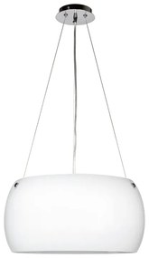 Lampadario Neoclassico Equatore bianco paralume bianco 3x E27 Ø40cm FAN EUROPE