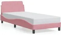 Giroletto con Testiera Rosa 90x190 cm in Velluto 373097