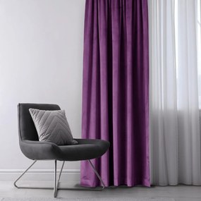 Tenda parzialmente oscurante viola in velluto 140x270 cm Eyelets – Restilo