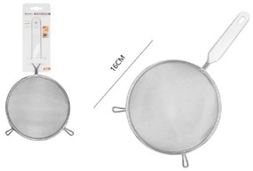 Trade Shop - Colino A Rete 16cm In Acciaio Cucina Manico In Plastica Passino Setaccio 50622