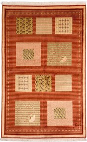 Cashmere Silk Tappeto 120x190 Beige (Indian) Annodato A Mano