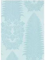 Zoffany Tapete Marsdens Palm Damask - Blue Stone