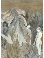 Arte International Carta da parati panoramica Secret Silhouettes - Desert Dust