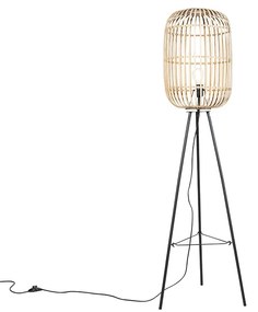 Lampada da terra rustica in rattan - Manila