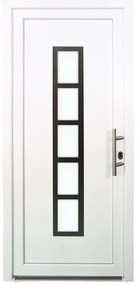 Portoncino d'ingresso in pvc 20011 L 90 x H 210 cm bianco apertura sinistra