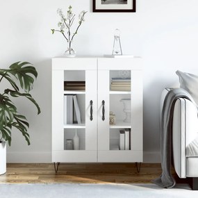 Credenza Bianca 69,5x34x90 Cm İn Legno Multistrato /