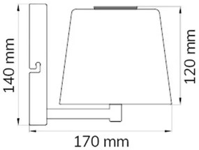 Wofi 4015.01.64.9000 - Lampada da parete dimmerabile GENK LED/2W/5V 2500 mAh