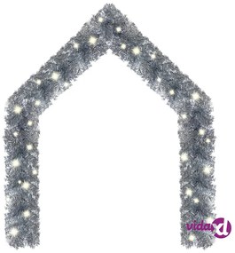 vidaXL Ghirlanda Natalizia con Luci a LED 5 m Argento