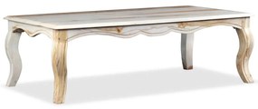 Tavolino Da Salotto İn Legno Massello Di Sheesham 110x60x35 Cm /